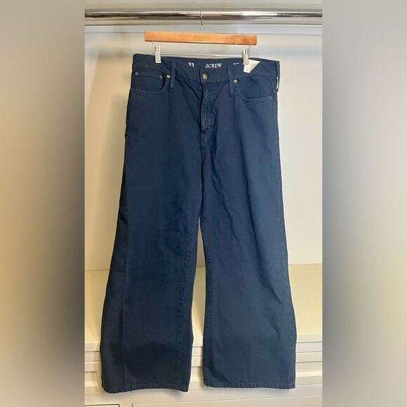 NWT black Slim Wide Leg Black Jeans size 33 - Picture 1 of 3